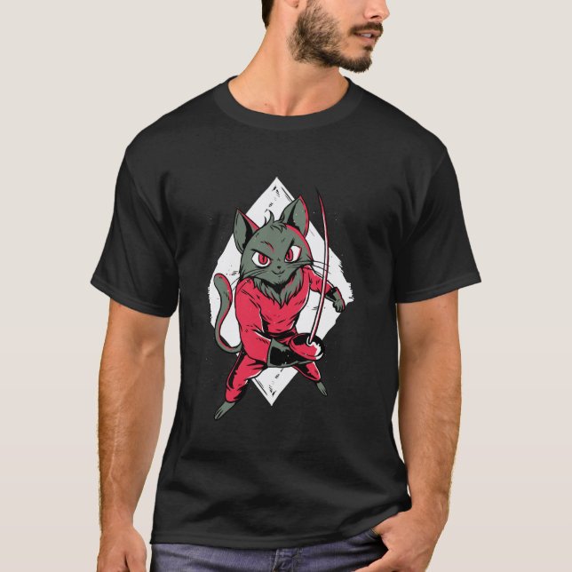 Fechtkatze T-Shirt (Vorderseite)