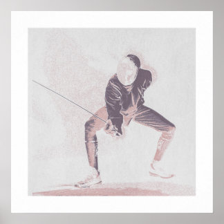 Fechtsilhouette poster