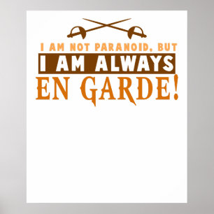 Fechtsportler Florett, Säbel, Degen Wettkampf Gi Poster