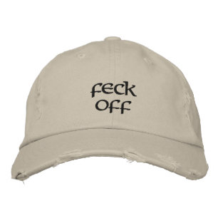"Feck off" beängstigende Baseballkappe Bestickte Baseballkappe