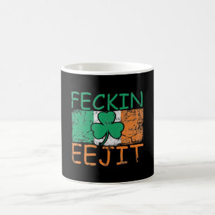 Feckin Eejit Ireland Irish Slang flag Irland Kaffeetasse