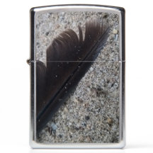 Feder am Strand Zippo