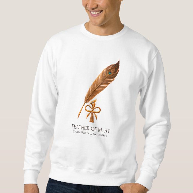 Feder-der-Ma’at-Sweatshirt – Altes Ägypten Sweatshirt (Vorderseite)