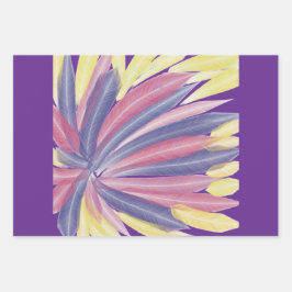 Feder digitales Design Geschenkpapier Set