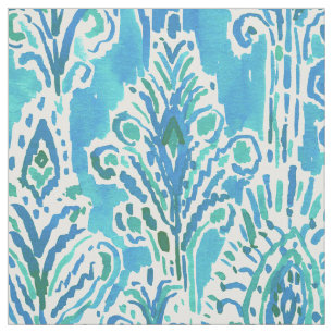 FEDER EXTRAVAGANTER mutiger Boho Chic Ikat Stoff