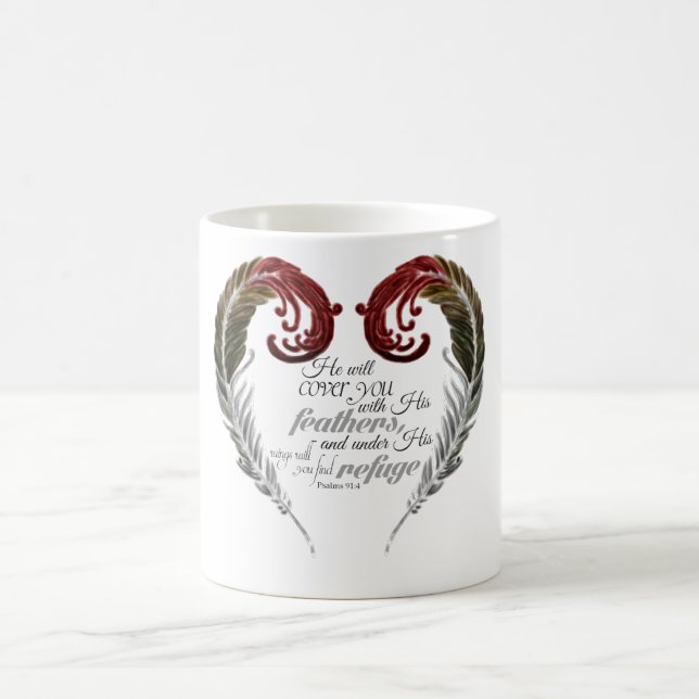 Feder-Herzscripture-Tasse Tasse (Mittel)