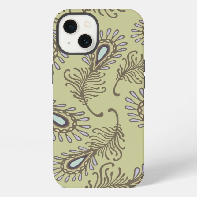 Feder Muster iPhone Hülle (Rückseite)