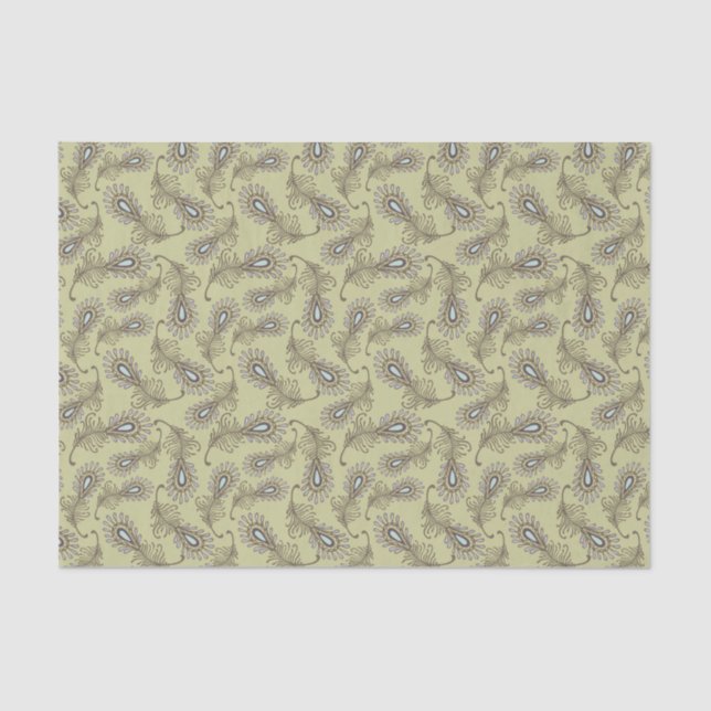 Feder-Muster Seidenpapier (Vorderseite)