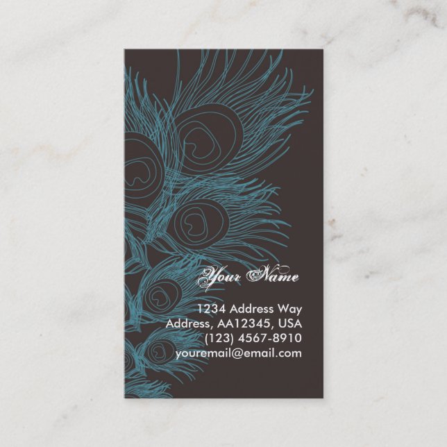 Feder-Namenskarte Visitenkarte (Vorderseite)