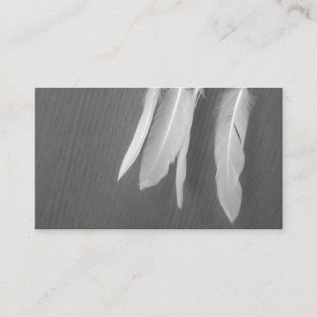 Feder versieht Spitzesepia-Schmutz-Visitenkarten Visitenkarte (Vorderseite)