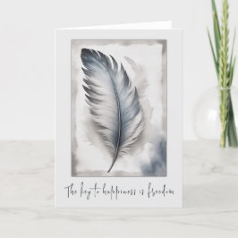 Feder Vogelfeder Freiheit Freedom Karte Grußkarte