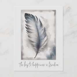 Feder Vogelfeder Freiheit Freedom Karte Postkarte