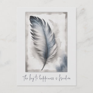 Feder Vogelfeder Freiheit Freedom Karte Postkarte