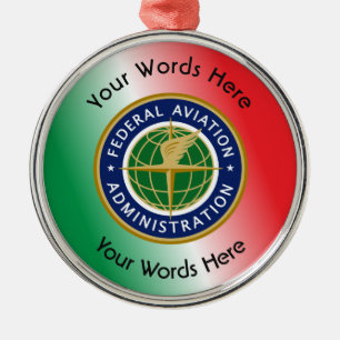 Federal Aviation Administration Shield Ornament Aus Metall