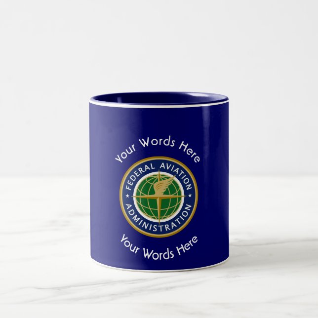 Federal Aviation Administration Shield Zweifarbige Tasse (Mittel)