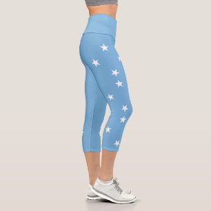 Federated Staaten of Micronesia Flag Capri Leggings
