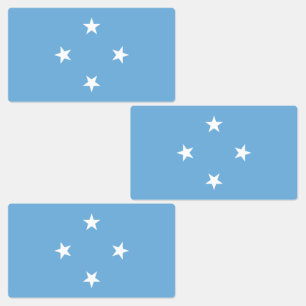 Federated Staaten of Micronesia Flag Etiketten