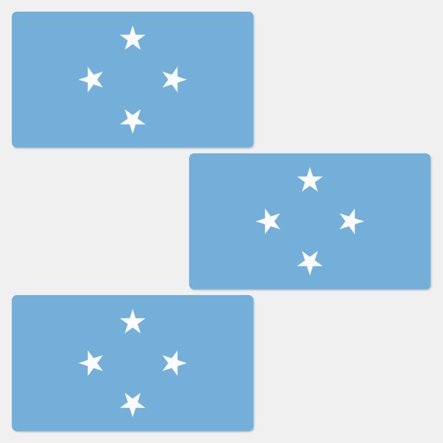 Federated Staaten of Micronesia Flag Etiketten (Gruppe)