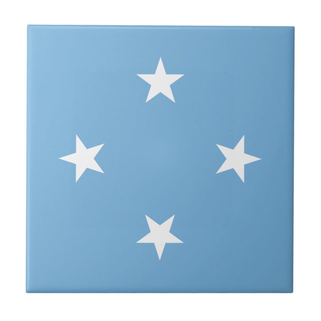 Federated Staaten of Micronesia Flag Fliese (Vorderseite)