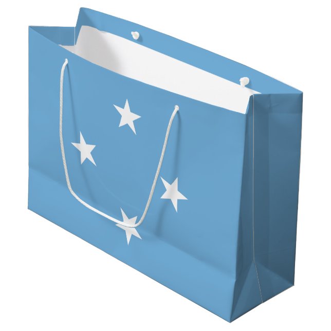 Federated Staaten of Micronesia Flag Große Geschenktüte (Vorderseite Schrägansicht)