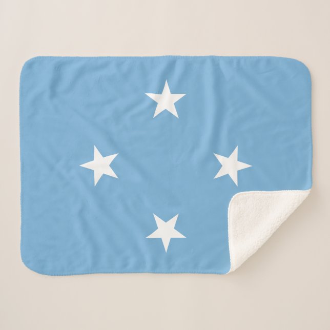 Federated Staaten of Micronesia Flag Sherpadecke (Vorderseite (Horizontal))
