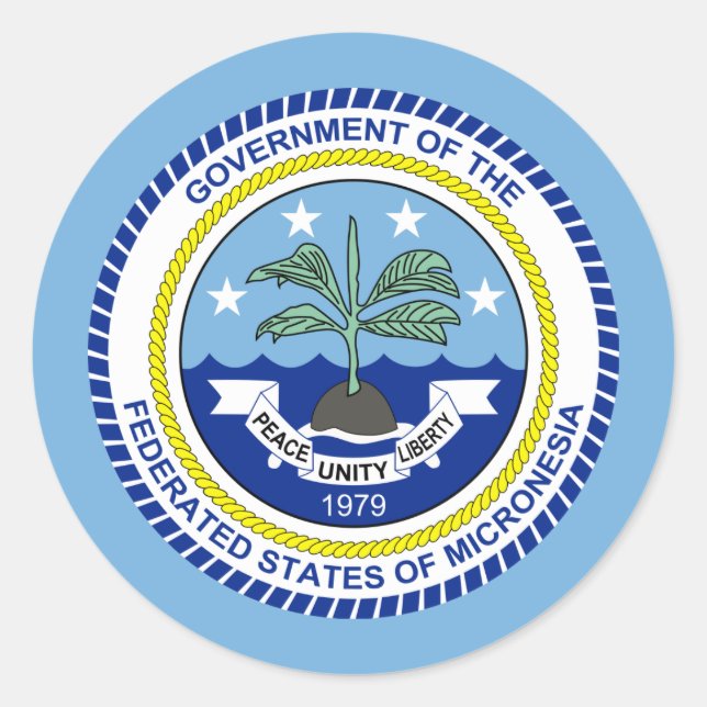 Federated Staaten of Micronesia Siegel Sticker (Vorderseite)