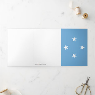 Federated States of Micronesia flag Dreifach Gefaltete Karte