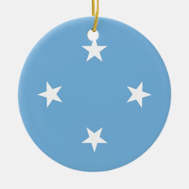 Federated States of Micronesia flag Keramik Ornament (Vorne)
