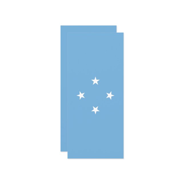 Federated States of Micronesia flag Menükarte (Vorderseite/Rückseite Beispiel)