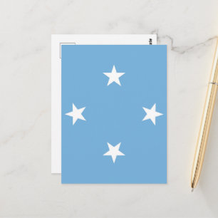 Federated States of Micronesia flag Postkarte