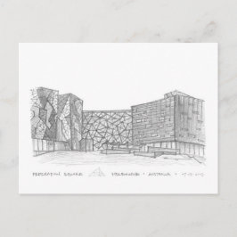 Federation Square, Melbourne, Australien Postkarte
