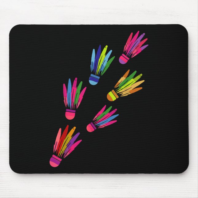 Federball Bunte Spieler Mann Frau  Mousepad (Vorne)