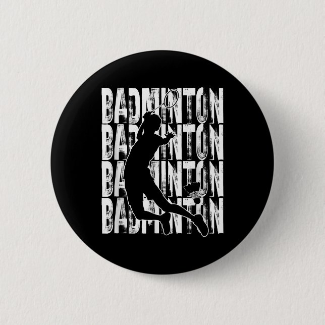 Federball-Enthusiasten Thema Grafikdesign  Button (Vorderseite)
