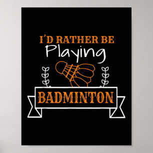 Federball-Grafik für einen Badminton-Spieler, schl Poster