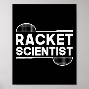 Federball-Schläger-Wissenschaftler Badminton Poster