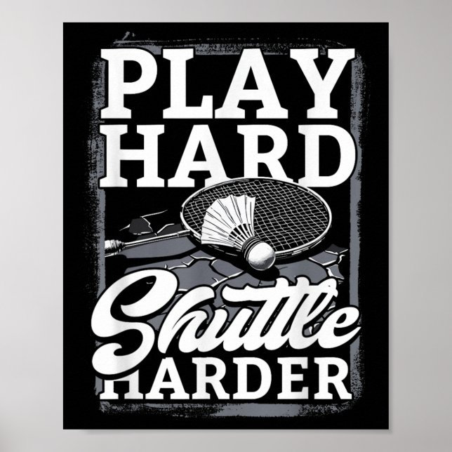 Federball spiel hart Shuttle härter Poster (Vorne)
