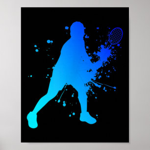 Federball Squash Badminton Spieler Poster