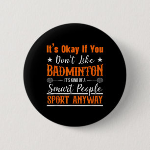Federballschläger Badmintonspieler  Button