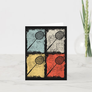 Federballschläger Retro Badmintonspieler, Badminto Karte