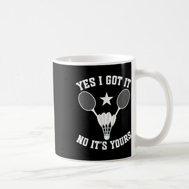 Federballspiel-Shuttle-Hat es Federballspieler  Kaffeetasse (Rechts)