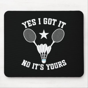 Federballspiel-Shuttle-Hat-Es-Federballspieler  Mousepad