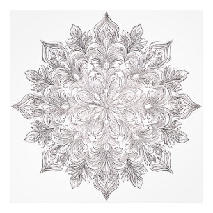 Federblatt-Mandala Fotodruck