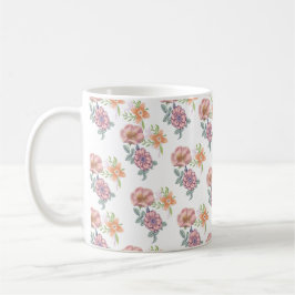 Federblumenmuster Kaffeetasse