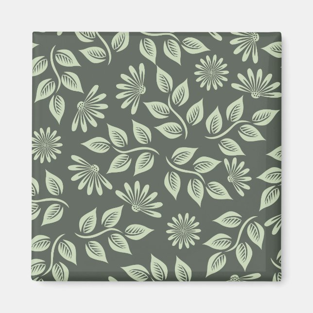 Federblumenmuster Magnet (Vorne)