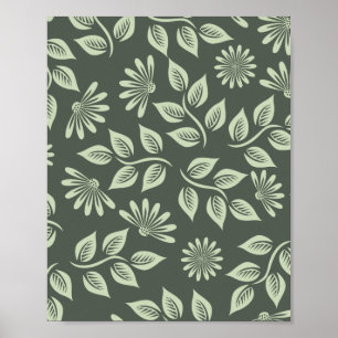 Federblumenmuster Poster
