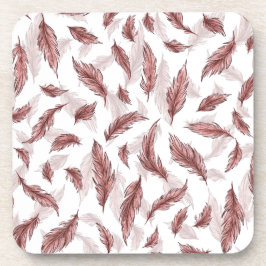 Federdruckständer, glücklicher lächelnder Wolf Getränkeuntersetzer