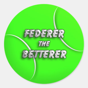 Federer das Betterer Runder Aufkleber