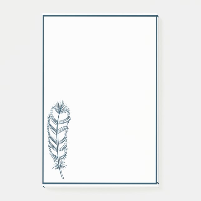 Federform Minimal und modern Post-it Klebezettel (Vorderseite)