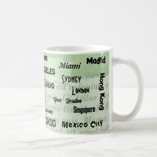 Federgrün Megastadt Kaffeetasse