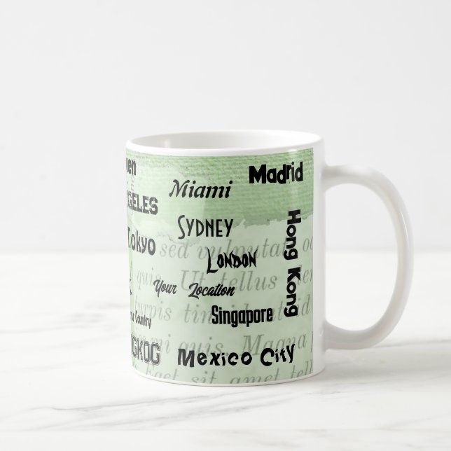 Federgrün Megastadt Kaffeetasse (Rechts)